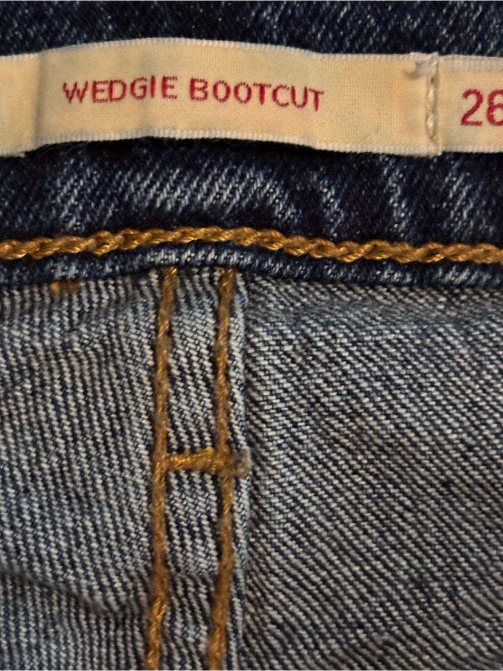 Levi’s Wedgie Bootcut Classic Dark Wash Women's Jeans Premium Big E Button Fly - Picture 5 of 16